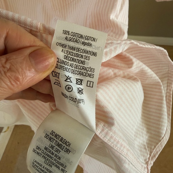 Lacoste Light Pink Pinstripe Short-Sleeve Button-Down Shirt - Picture 10 of 16